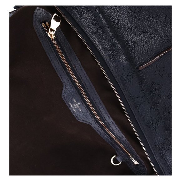 Louis Vuitton Selene MM Medium Hobo Tote Crossbody Mahina Leather Black - Picture 16 of 16